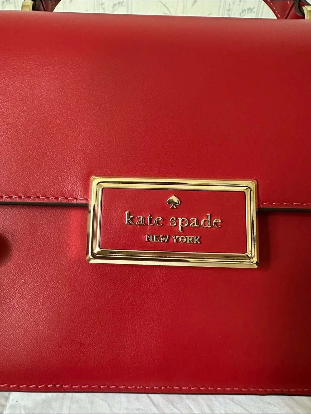 Kate Spade Red Leather Top-Handle Satchel